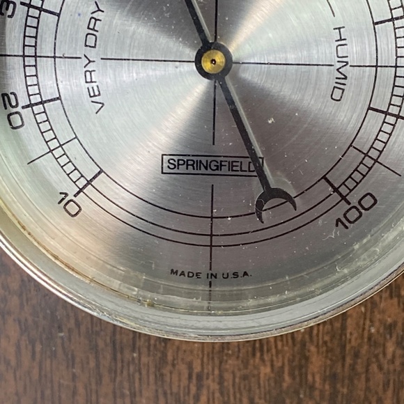 Vtg 3 Gauge Springfield Weather Station Temperature Humidity Barometer - Picture 5 of 9